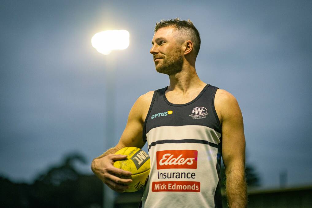 Warrnambool's Damien McCorkell, pictured at training on Tuesday night, is ready for his 150th senior game on Saturday. Picture by Sean McKenna