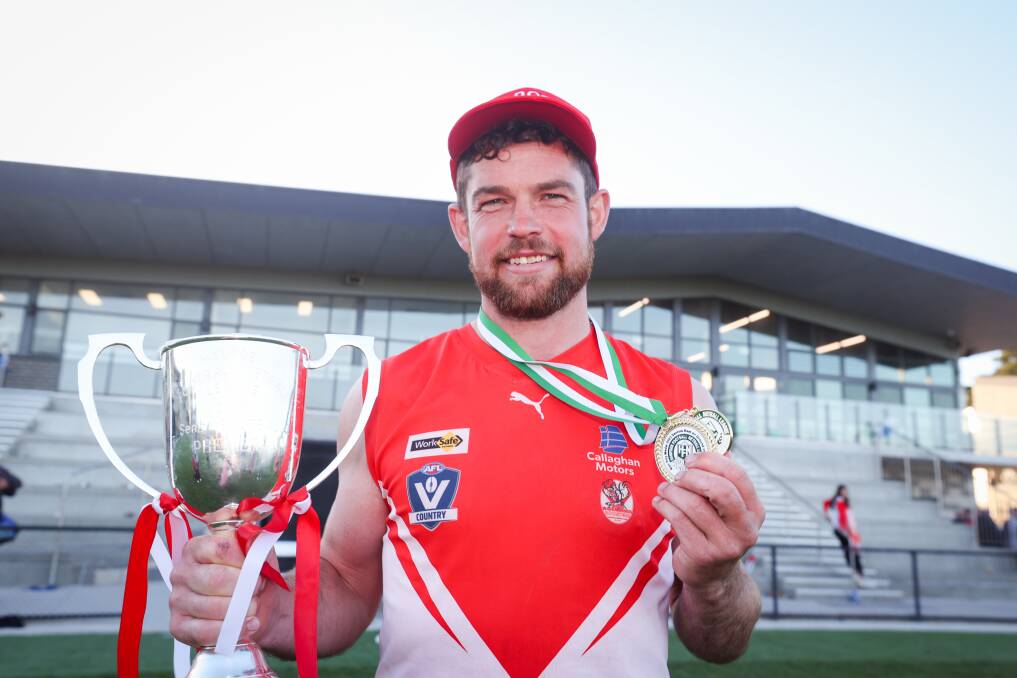 Dan Nicholson was named one of two best-on-ground medallists in South Warrnambool's premiership on Saturday. Picture by Sean McKenna