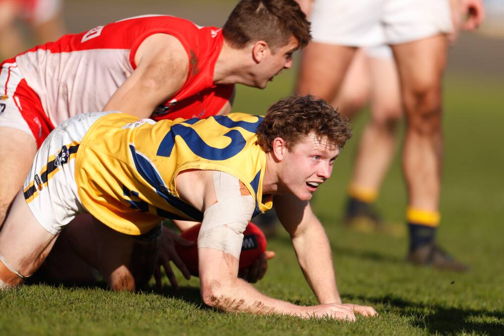 North Warrnambool Eagles' Tom Keast, pictured in 2022, is expected to play his first senior match of the year following an early season shoulder operation. File picture