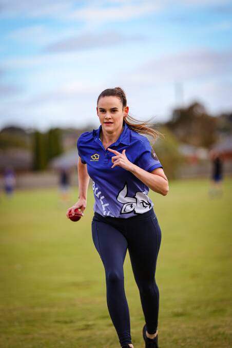 Brierly-Christ Church bowler Amy McKenzie puts in the work at training on Monday, November 20. Picture by Sean McKenna