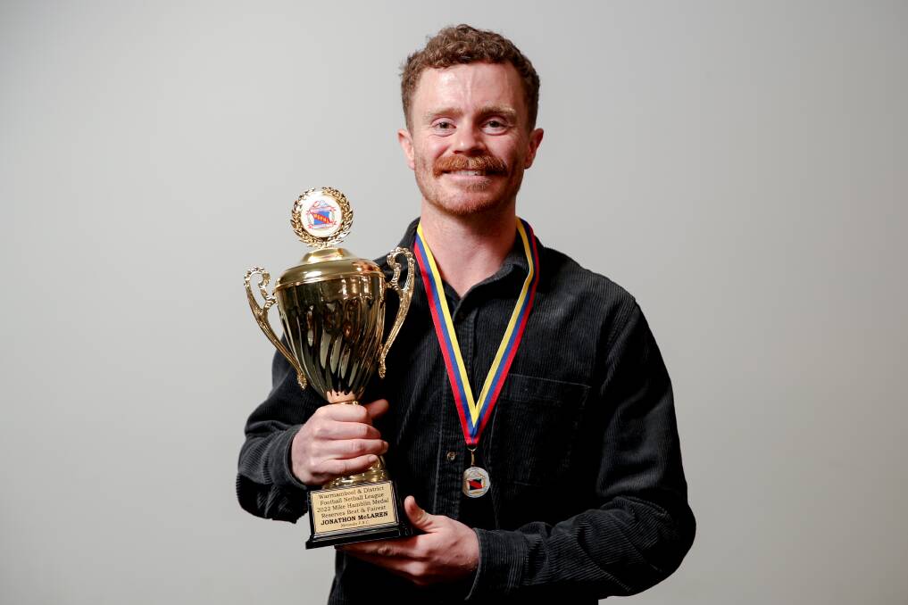 Jonathon McLaren, pictured at the 2022 awards night, won back-to-back reserves best and fairest awards on Wednesday. File picture