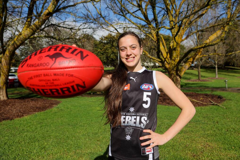 Penshurst and Greater Western Victoria Rebels player Jessica Rentsch is working towards her AFL Women's draft dream in 2023. Picture by Anthony Brady
