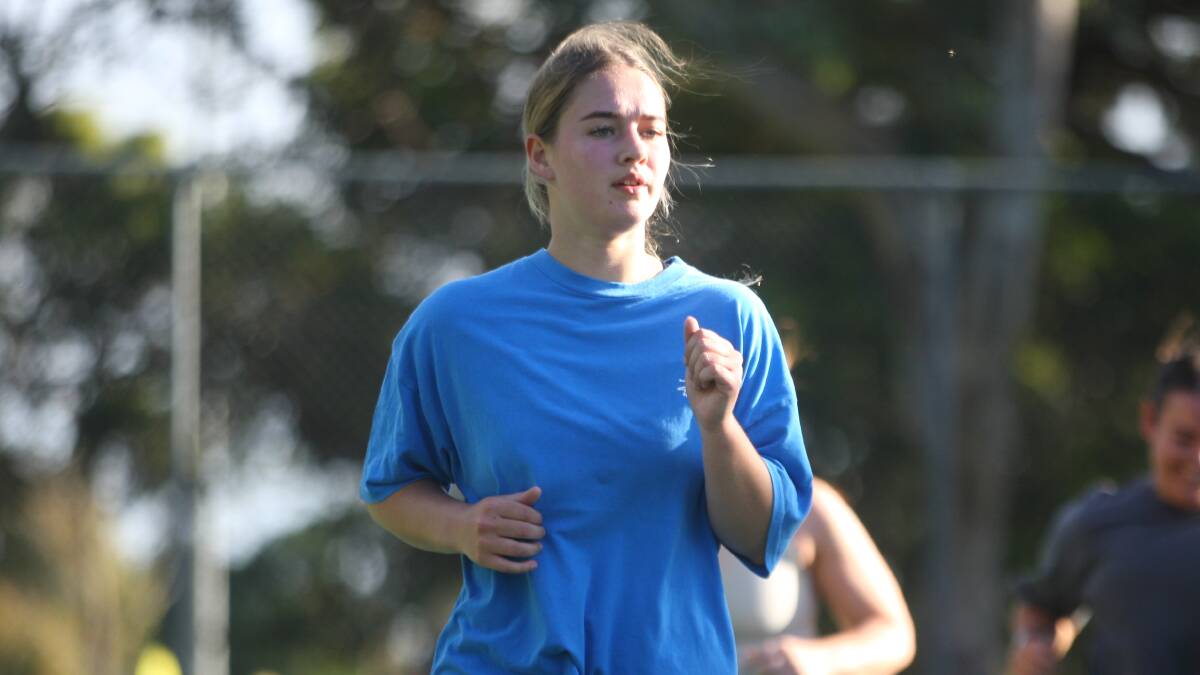 Nirranda's Katie Willsher, pictured at 2023 pre-season training, was runner-up in the league's B grade count. Picture by Meg Saultry