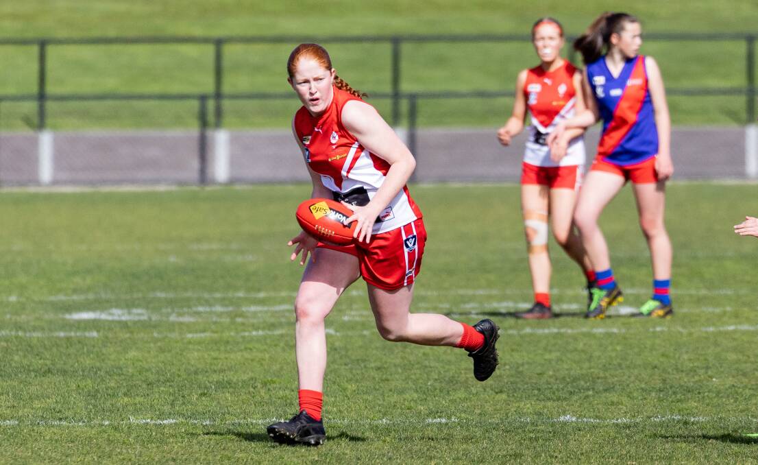 South Warrnambool's Scarlett O'Donnell has capped off her first year of football with a league best and fairest award. Picture by Anthony Brady
