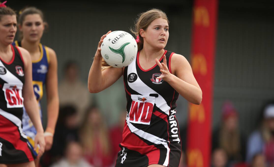 Koroit defender Layla Monk looks to advance the ball up the court. Picture by Chris Doheny