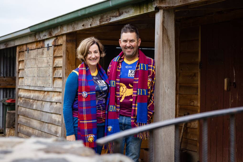 Christine and Sam McCluggage are excited to watch son Hugh play in Saturday's AFL grand final. Picture by Sean McKenna