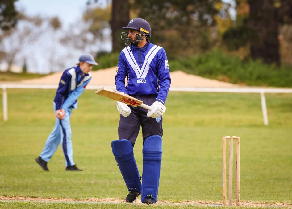 Russells Creek's Liyanage Perera batting for division one team this season. Picture by Sean McKenna