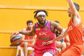 Warrnambool Seahawks Kester Ofoegbu, pictured a few weeks ago, had a big night at the Arc. Picture by Eddie Guerrero