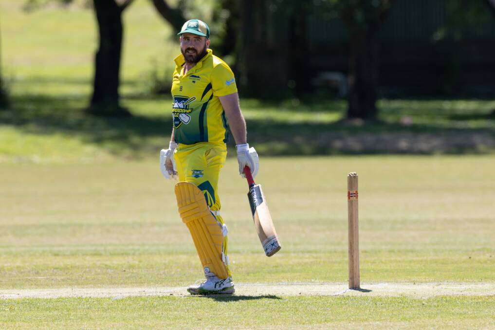Camperdown's Steven Fisher, pictured batting last season, will play for South West at Melbourne Country Week. Picture by Sean McKenna