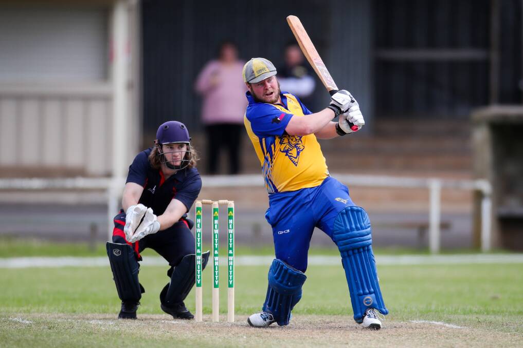 Cobden's Johno Benallack, pictured playing for the club in 2021-22, will return to the Knights this season. File picture