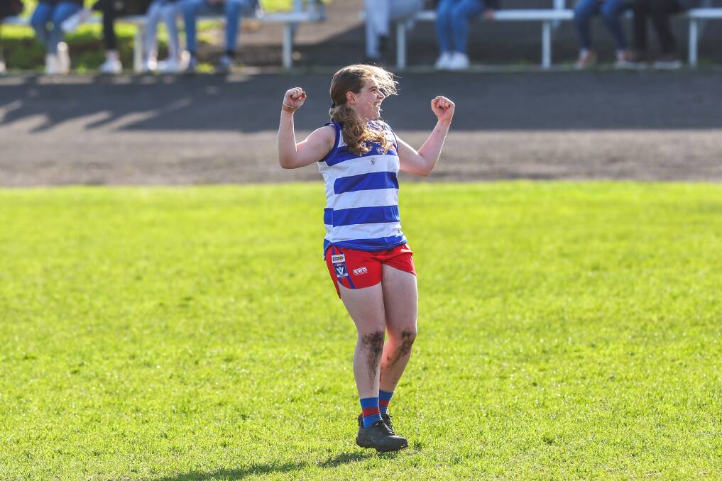 Bloods co-captain Annabelle Glossop slotted five, including three in the final term on Sunday. Picture by Eddie Guerrero