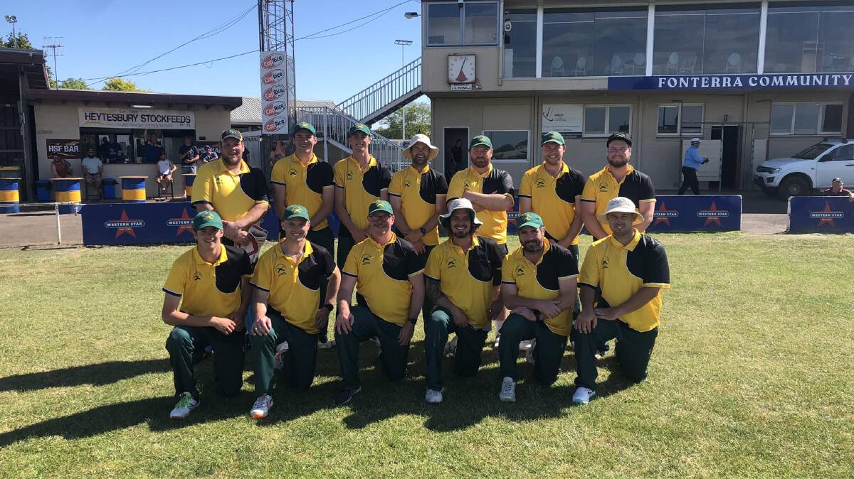 The South West side after defeating Warrnambool at Cobden. Picture supplied