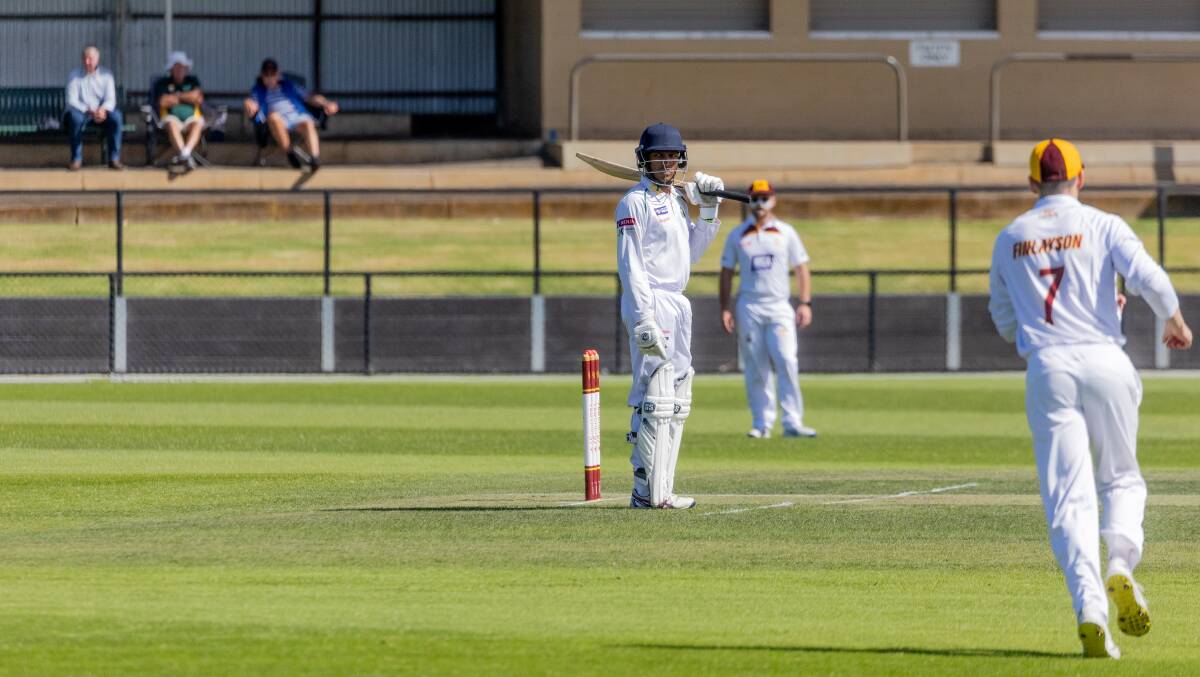 Shashan Silva batting for Allansford-Panmure on day one.