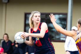Timboon Demons' Laura Rosolin looks for a passing option during a match on June 1, 2024. Picture by Anthony Brady