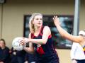 Timboon Demons' Laura Rosolin looks for a passing option during a match on June 1, 2024. Picture by Anthony Brady