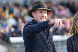 Top trainer Ciaron Maher, pictured at Warrnambool on April 30, 2024, won the Thackeray Steeplechase with top jumper Wil John. Picture by Eddie Guerrero
