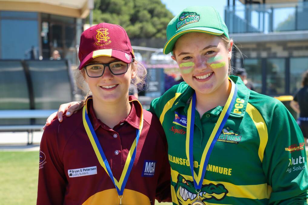 Zarah Timpson (left) has been selected for the Western Waves. She is pictured here with her older sister Isabella after the 2022-23 under 17 grand final in February 2023. Picture by Justine McCullagh-Beasy