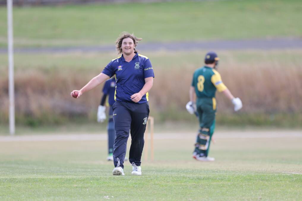 West Warrnambool product Joe Douglas in action on Tuesday on the way to six wickets. Picture by Sean McKenna