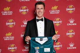 Matthew Lloyd, pictured on Carlton Draft night, has been named in the Old Collegians forward line. Picture supplied