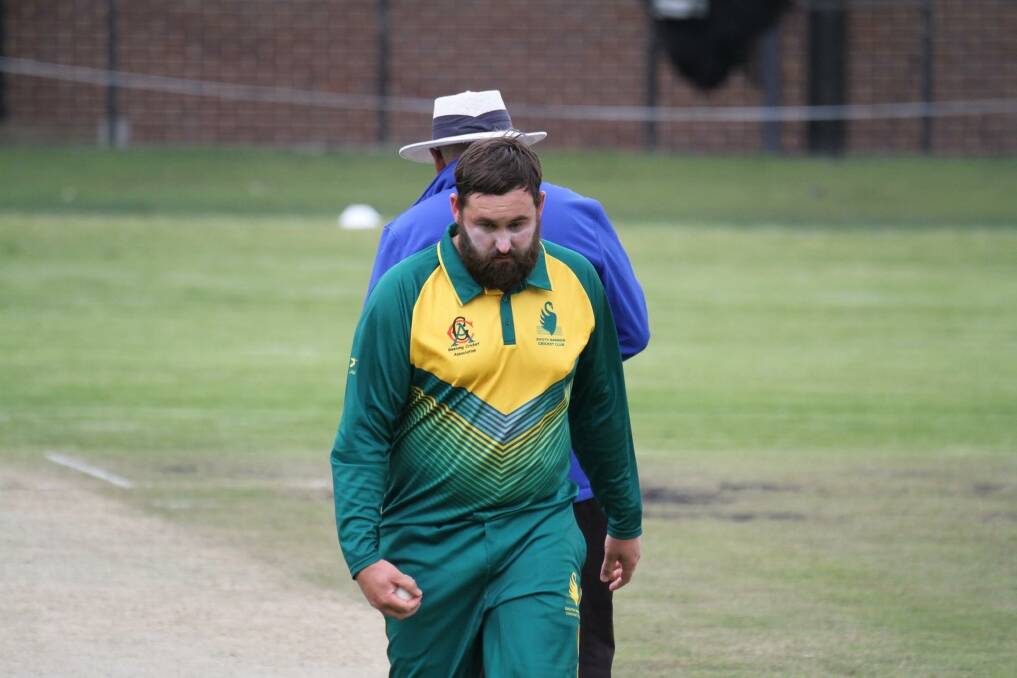 Nick Butters bowling for South Barwon in round one this season. Picture by Wombat Photography