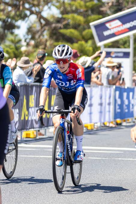 Brown competing in Warrnambool at the cycling classic.
