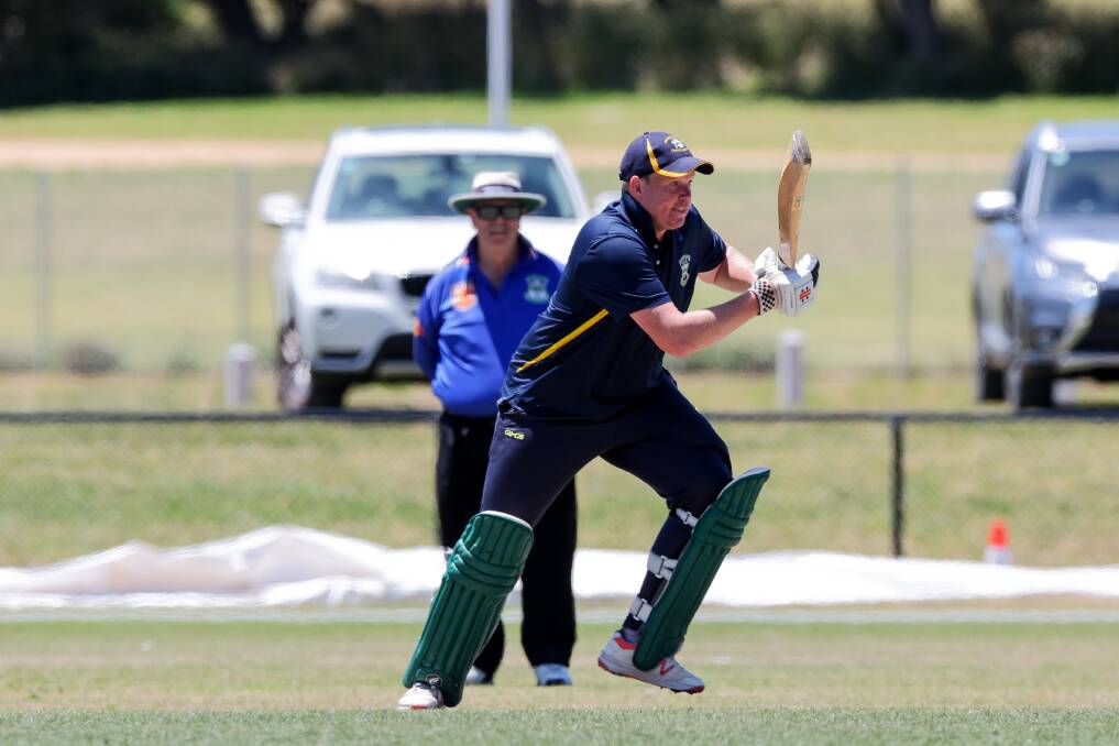 Allansford-Panmure's Chris Bant batting for Warrnambool during a rep game. Picture by Anthony Brady
