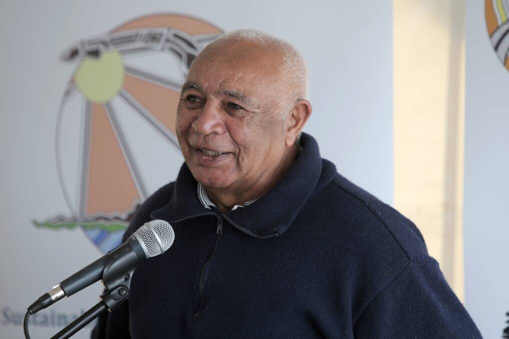 Uncle Ken Saunders at the 2014 announcement that the State Government would support a push for Lake Condah to receive World Heritage Listing. File pictures