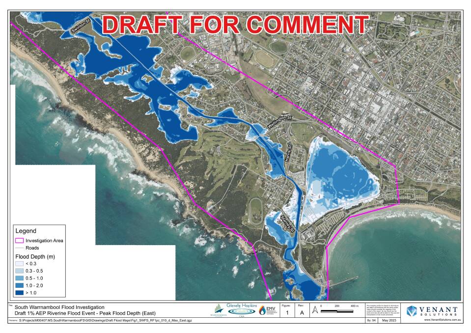 2023 draft flood map. Picture supplied