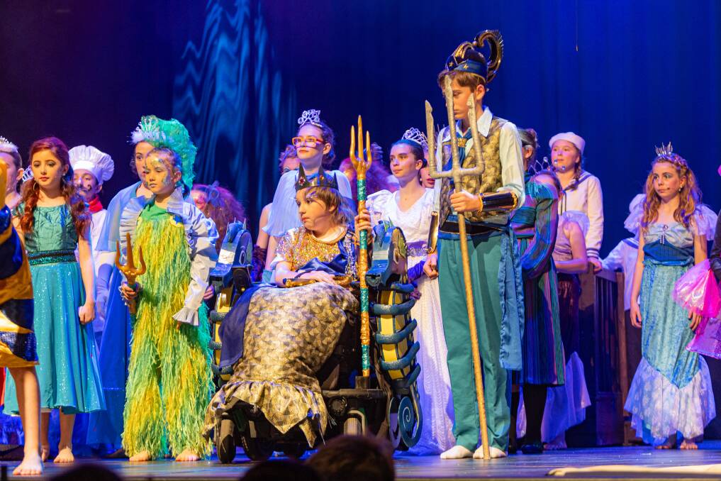 Primary Performers Seth Rolins as King Triton during bows of The Little Mermaid at the Lighthouse Theatre Warrnambool. Picture by Eddie Guerrero