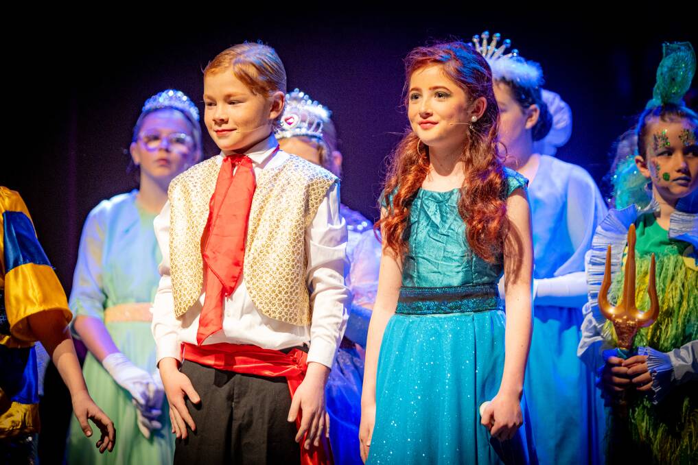 Primary performers Owen Davies (Prince Eric) with Clancey Greene (Ariel) at the Lighthouse Theatre Warrnambool. Picture by Eddie Guerrero