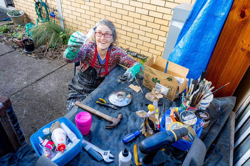Claire Chatfield is a repairer at the Warrnambool repair cafe. Picture by Eddie Guerrero