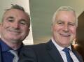 Grain Producers Australia chief executive Colin Bettles, left, with former deputy prime minister Michael McCormack. Picture supplied.