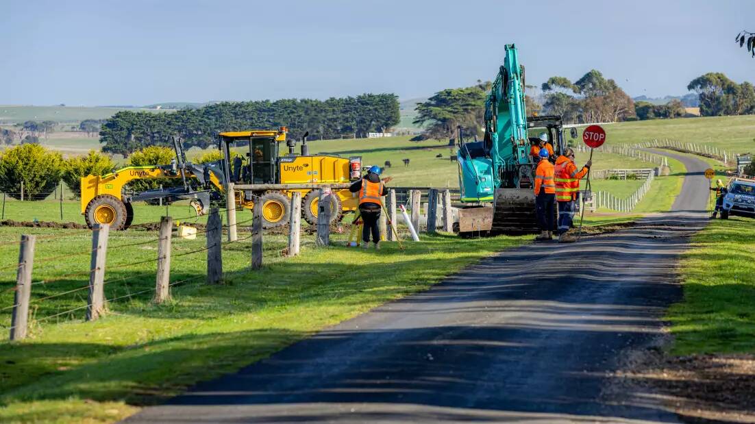 Work has begun on installing a 5MW battery on the outskirts of Warrnambool. Picture by Eddie Guerrero 