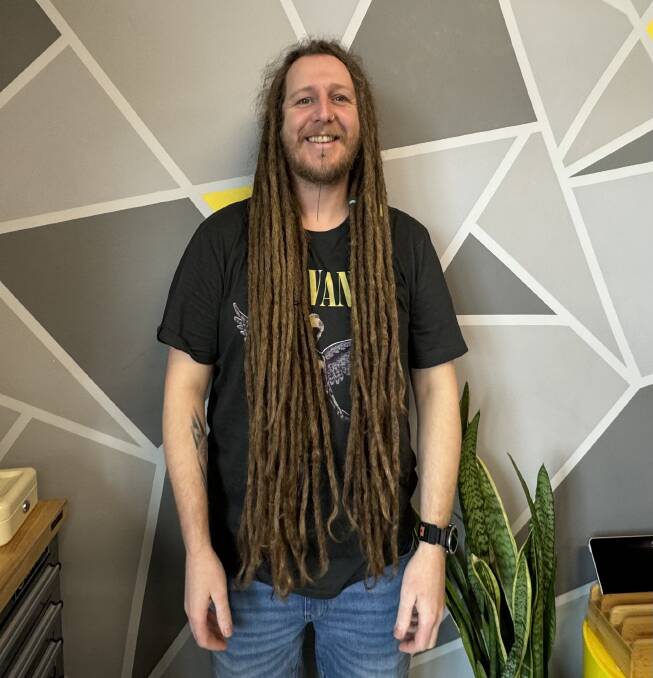 Ty Dance, who grew his dreadlocks for eight years, had them cut off for charity on Sunday, June 29. Picture supplied
