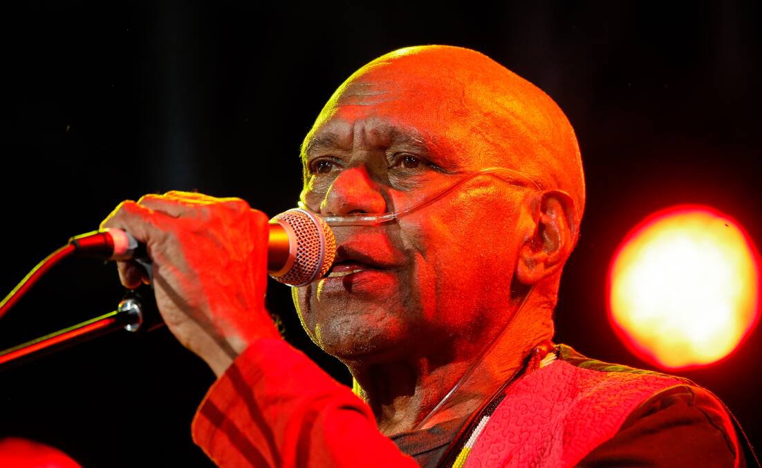 Archie Roach performs at the Port Fairy Folk Festival in 2022.