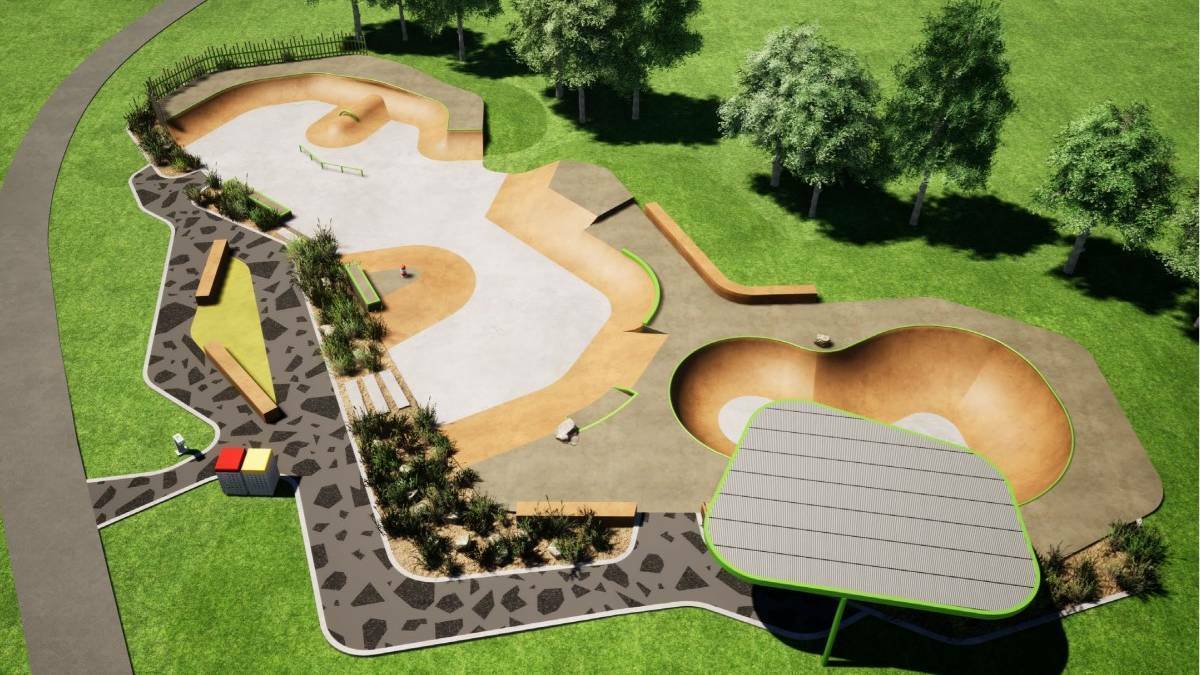 Concept plans for the new skate park.