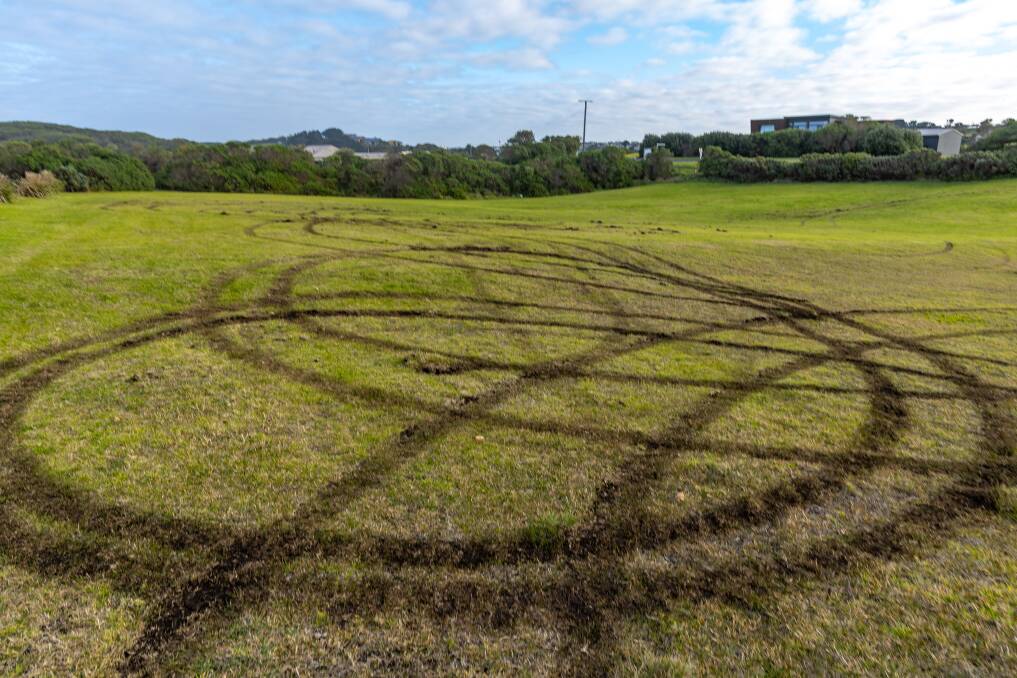 Hoon drivers left a wake of destruction at the Logan's Beach Whale Nursery. Picture by Eddie Guerrero