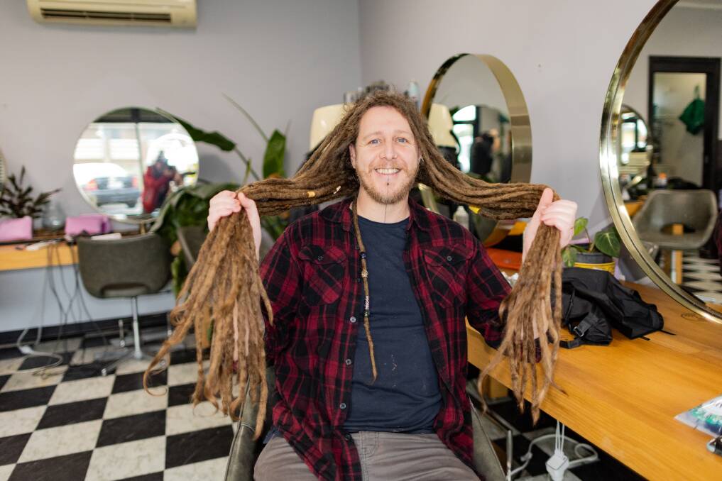 Ty Dance will cut his dreadlocks, which he has been growing for eight years, to raise money for the Black Dog Institute. Picture by Anthony Brady