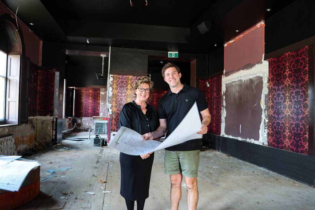 Susie and Alister Porter inside the former Gallery nightclub with plans to redevelop the facility. Picture by Anthony Brady