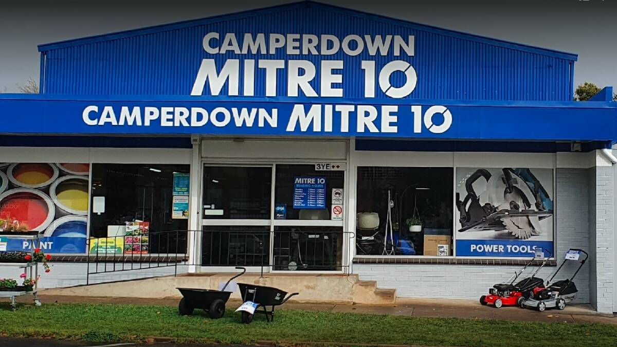 Targeted: The Camperdown Mitre 10 store where the burglary was committed early Wednesday morning. 