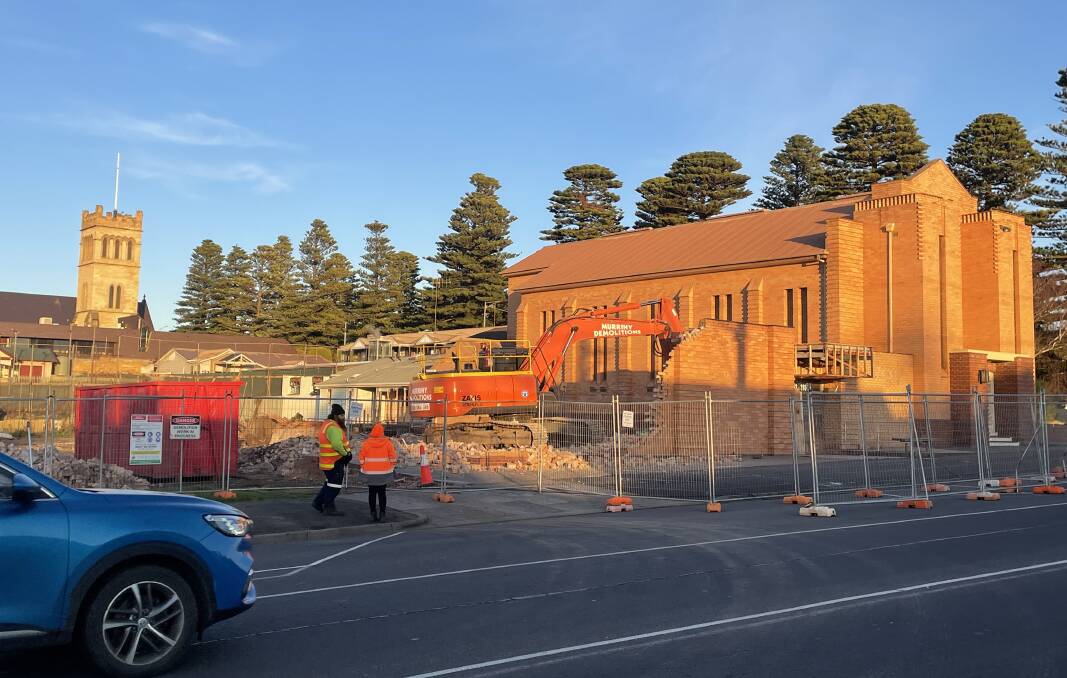 Work had started again before 8.30am on Wednesday, June 19, to clear the prominent Lava Street site in Warrnambool.
