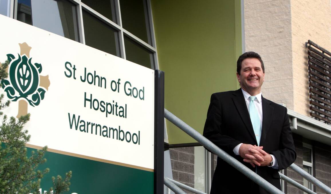 Sea change: St John of God Hospital's new chief executive officer Trevor Matheson is already enjoying his move to Warrnambool. Picture: Leanne Pickett
