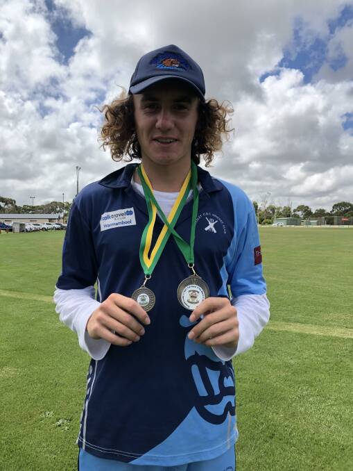Well deserved: Wesley-CBC under 17 captain Flynn Wilkinson was awarded player of the match on Tuesday. He scored a match-winning 44 and took 1/5. Picture: Brian Allen