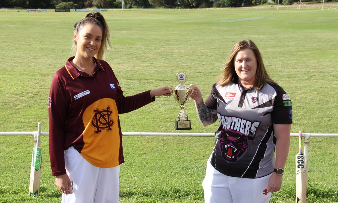 Significant match: Nestles vice-captain Brooke Herbertson and West Warrnambool's Jasmine Bowater. Picture: Brian Allen 