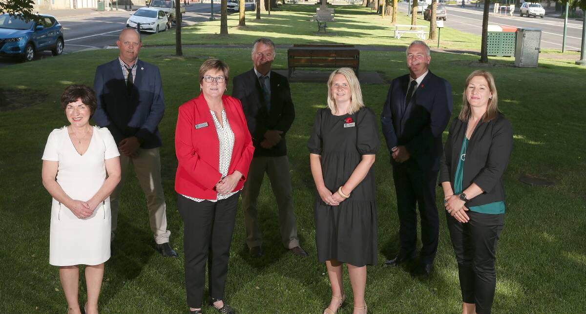 Corangamite Shire councillors Geraldine Conheady, Jamie Vogels, mayor Ruth Gstrein, Nick Cole, Jo Beard, Laurie Hickey and Kate Makin approved this year's budget.