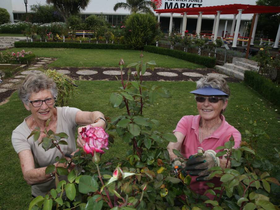 HELPERS: FJ Garden volunteers Dulcie Askew and Gwenda Hose say more volunteers to keep the gardens looking fresh and vibrant. Picture: Mark Witte