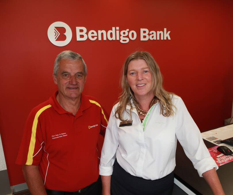 New era: Port Fairy Community Bank manager Ashley King will retire from the role on Friday. Julia O'Neill has been chosen to lead the bank going forward. Picture: Anthony Brady
