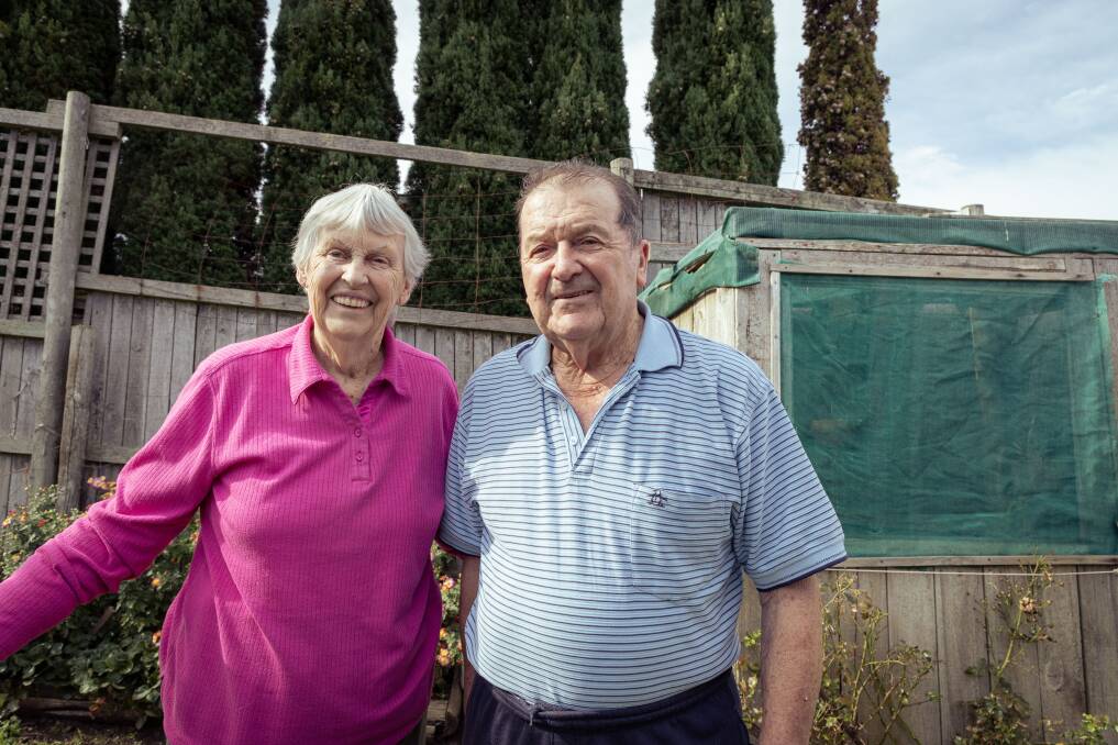 Dennington's Kath and Wally Savage celebrate their 65th wedding anniversary this week. They're pictured at the home they built when they were first married and where they've lived for more than 60 years. Picture by Sean McKenna