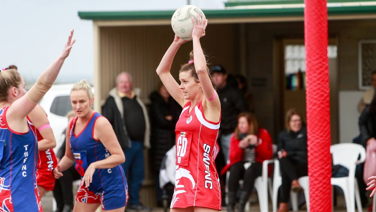 STRONG: South Warrnambool goal defence Marlie Boyd played a pivital role in restricting the Terang Mortlake's firepower in the shooting circle. Picture: Anthony Brady