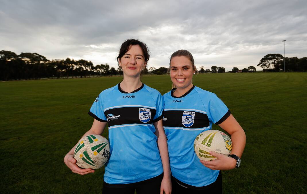 On the way back: Alex Tyler and Maggie Davey were involved in touch football last summer. The sport is set to make a return in Warrnambool. Picture: Anthony Brady